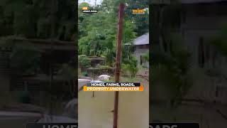 #AssamFloods: Devastating Scenes As Over 100 Villages Submerge Due to #Arunachal Rains | #watch