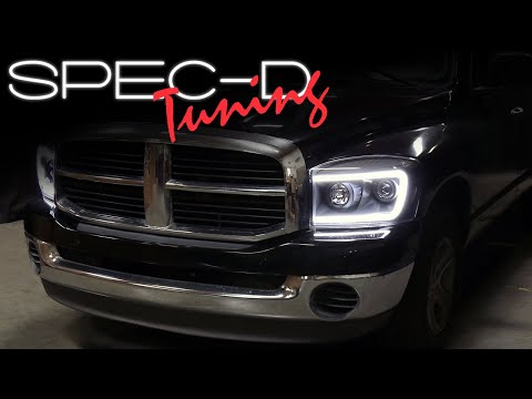 SPECDTUNING INSTALLATION VIDEO: 2006-2008 DODGE RAM LED PROJECTOR HEADLIGHT
