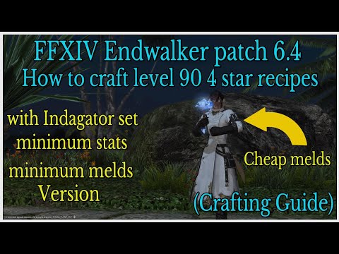 How to craft level 90 4 star recipes HQ with minimum stats and melds