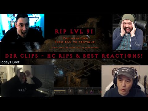 D2R CLIPS #45 - HC DEATHS, HOW TO GAMBLE UNIQUES, WTF PINDLE DROP, BEST REACTIONS & MORE!