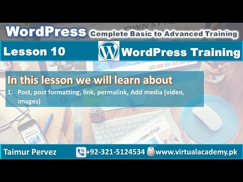 Wordpress basic to advance training 2016 | Post Formatting | how to add permalink | Link | Lesson 10