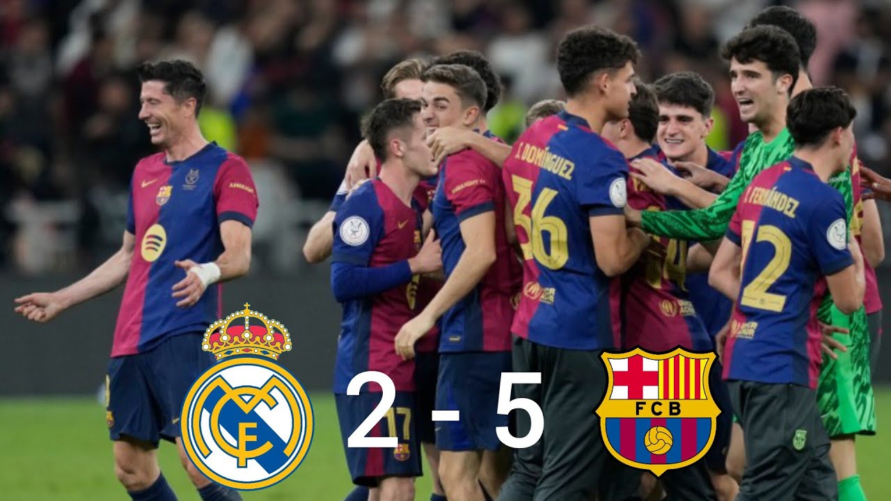 Real Madrid vs Barcelona 2 - 5 | Super copa FINAL 2025 | Full match