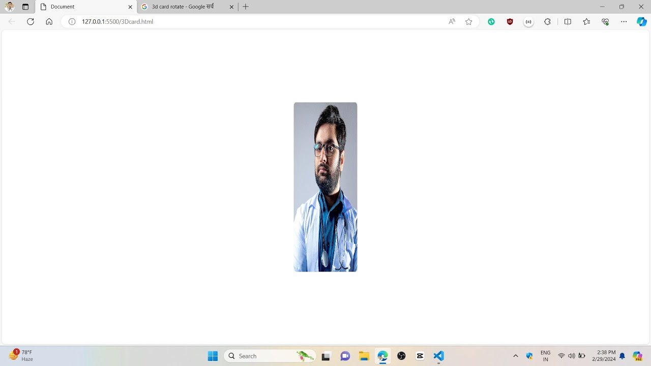 How to Create 3D Flip Card Using HTML & CSS, #astechmaster #html #css #coding