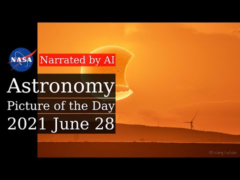 APOD: 2021-06-28 - A Paper Moon Solar Eclipse (Narrated by Emma)