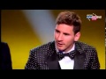 Lionel Messi - Ballon D'or 2012 win and speech