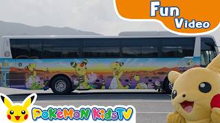 Pokémon Buses - The Ampharos Express Bus - | Pokémon Fun Video | Pokémon Kids TV​