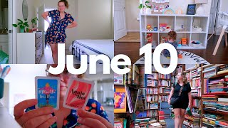 JUNE 10 VLOG | coffee shop, book store, new pajamas, a toy rotation + picking a new book to read