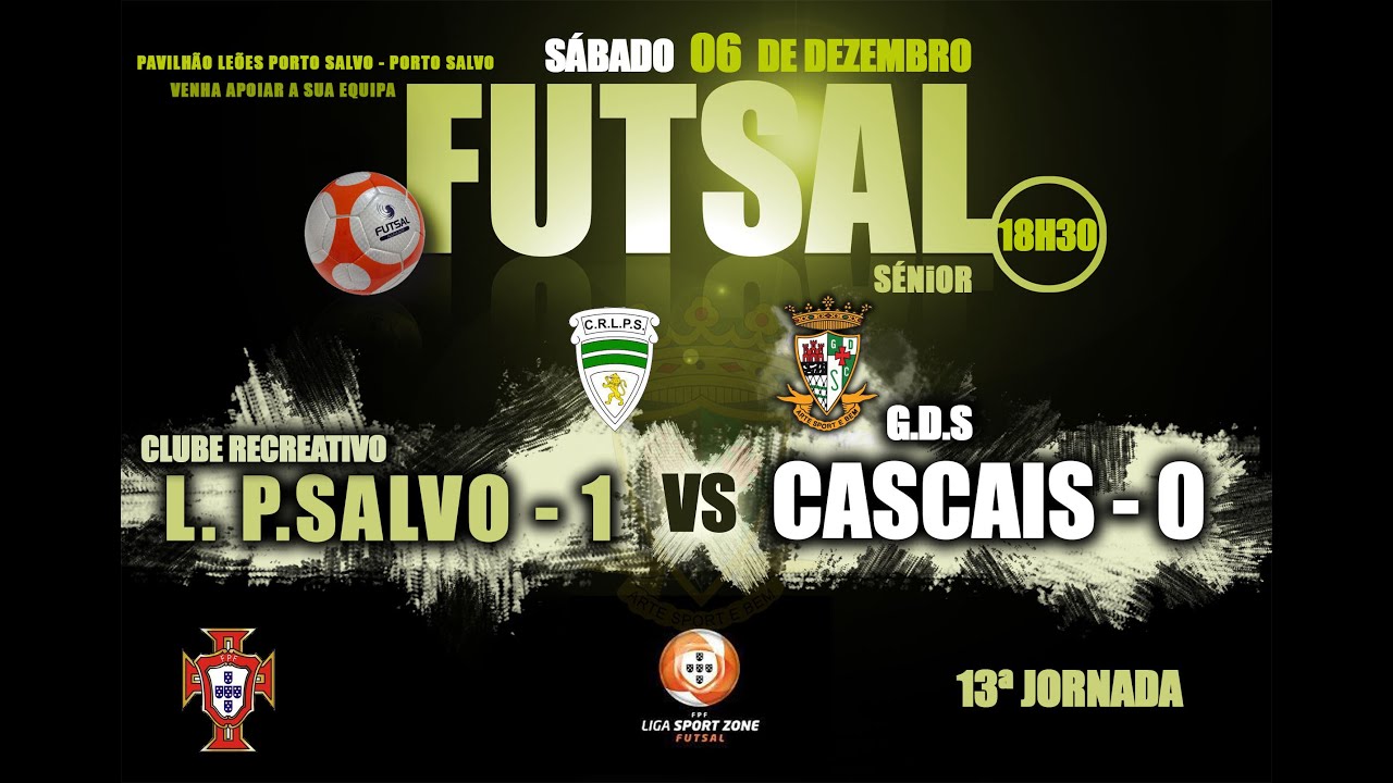 Resumo 13ª Jª Liga Sport Zone L P Salvo 1-0 GDS Cascais