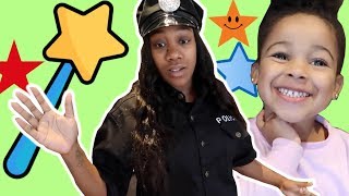 Cali's Pretend Magic Wand Freezes FamousTubeKIDS Mommy!