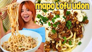 This CREAMY UDON RECIPE Went VIRAL, so I Made it IMMEDIATELY 😍 (Vegan Mapo Tofu Udon)