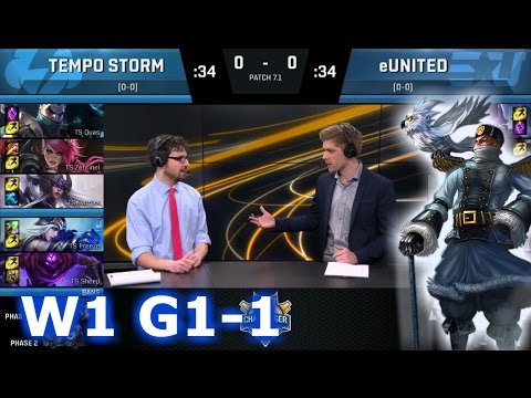 Tempo Storm vs eUnited | Game 1 S7 NACS Spring 2017 Week 1 | TS vs EUN G1 1080p