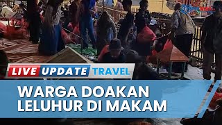 Warga Indramayu Menggelar Tradisi Unjungan, Doakan Para Leluhur di Makam dan Bawa Makanan
