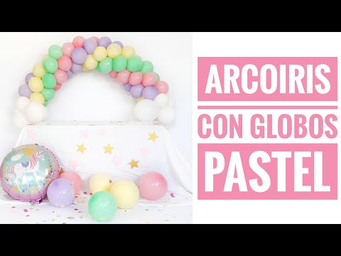 Tutorial Arcoiris de Globos pastel Guirnalda de Globos