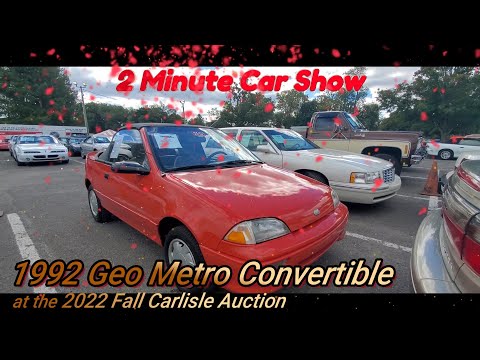 Thumbnail for 1992 Geo Metro Convertible at the 2022 Fall Carlisle Auction  2 Minute Car Show #geometro
