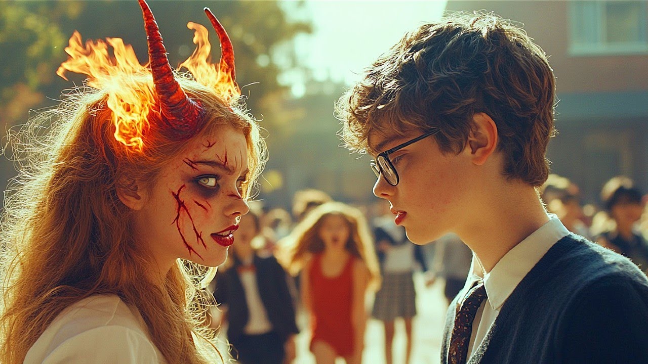 NERD namora a FILHA do DIABO sem saber que ela DESEJA ACABAR com TODOS ALUNOS usando seus PODERES