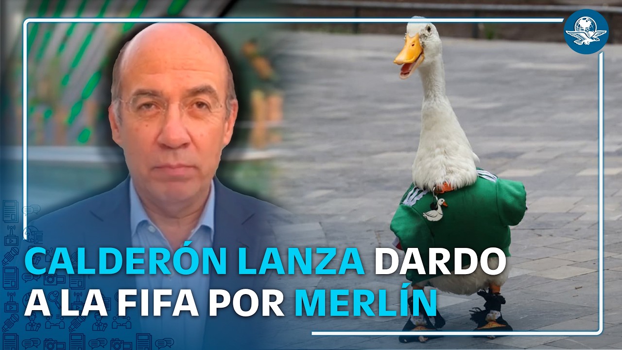 Calderón sale en defensa de Merlín, el pato Mundialista; pide que le paguen regalías