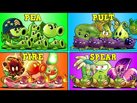 4 Super Team Plant & Vine Battlez - Who Will Win? - PvZ 2 Team Plants vs Team Plants