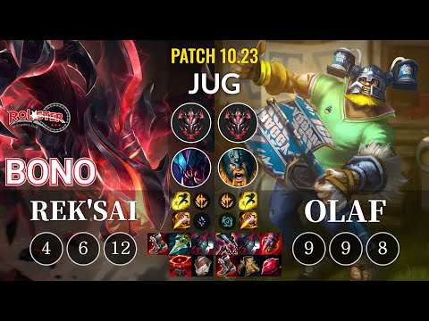 KT Bono Rek'Sai vs Olaf Jungle - KR Patch 10.23