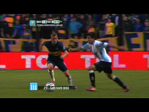 Gol de Bou. Boca 1 - Racing 2. Fecha 7. Torneo Primera División 2014. FPT.