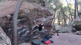 Video thumbnail de Manuchakra, 7c. Albarracín