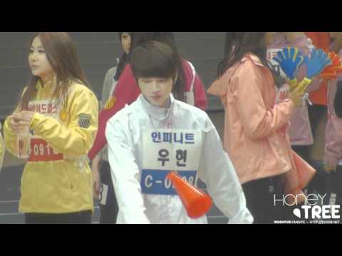 120108 mbc idol athletics championships - woohyun fanservice
