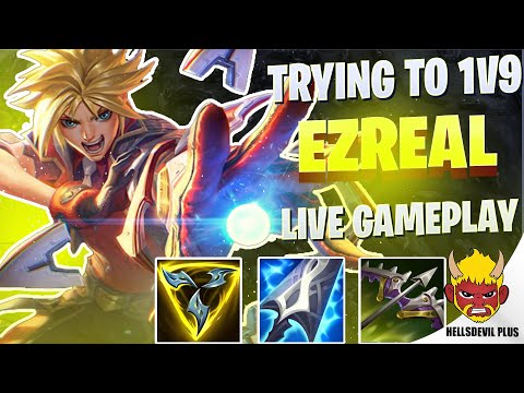 Trying To 1v9 With Ezreal! - Wild Rift HellsDevil Plus Gameplay