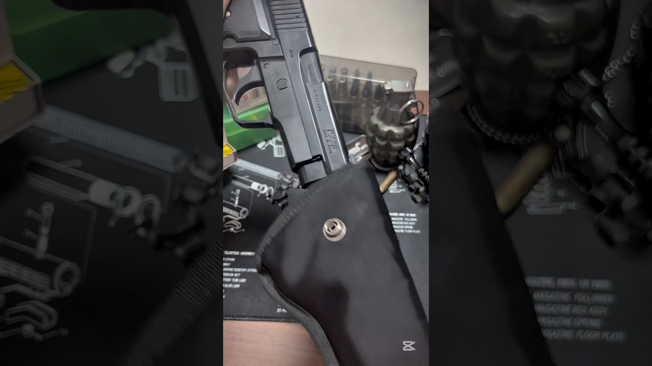 サプレッサどえらいとこ向いてるけど気にせんで笑　東京マルイエアコキシグＰ２２６撃ってみた