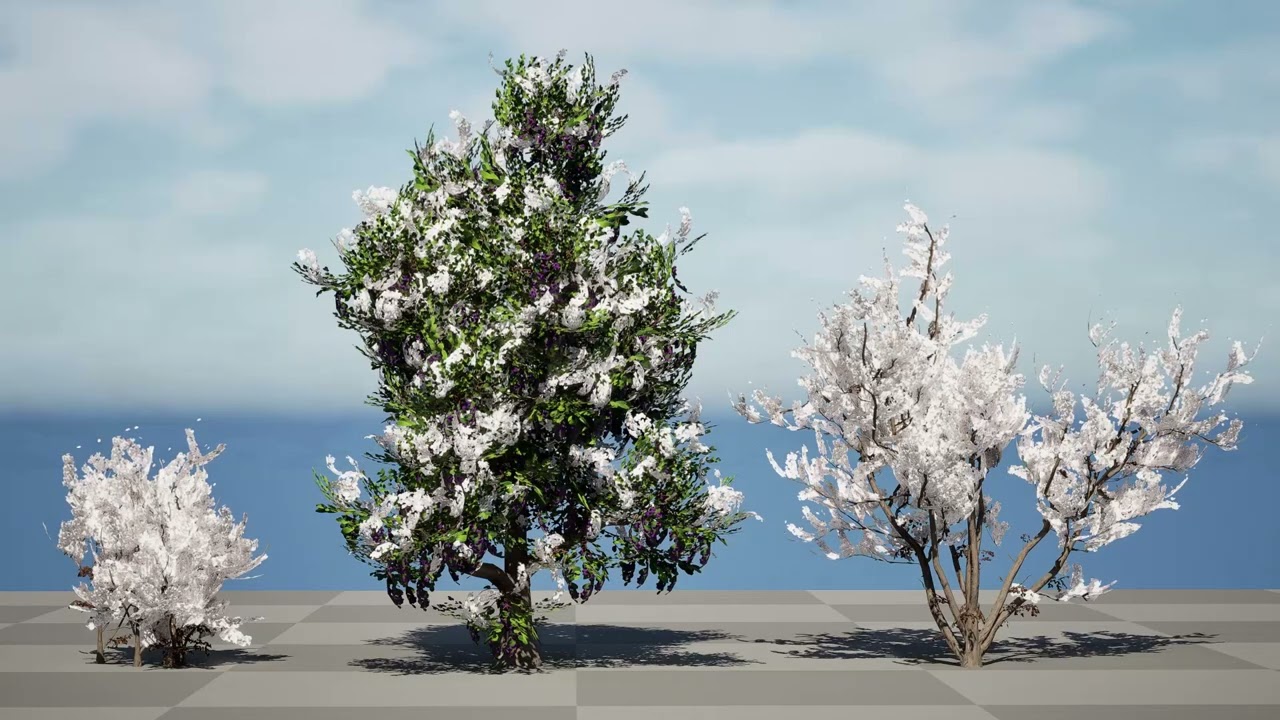 UK Hedgerow Blackthorn Pack 3D Model