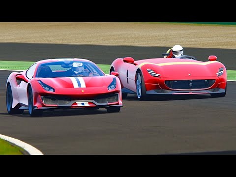Ferrari Monza SP2 vs Ferrari 488 Pista - Monza