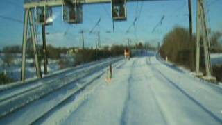 preview picture of video 'Cross country train in the snow.'