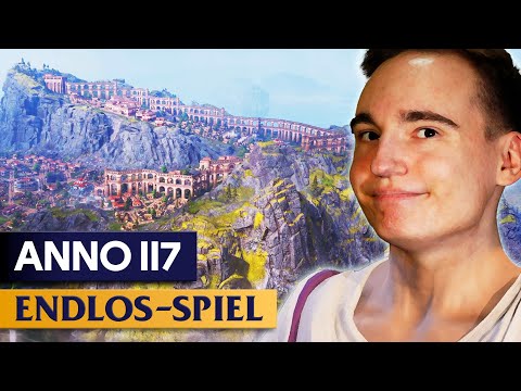 Ich ziehe Aquädukte durch meine mächtige Bergfestung in Anno 117