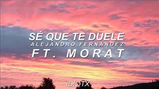 Alejandro Fernández - Sé que te duele ft. Morat (letra)