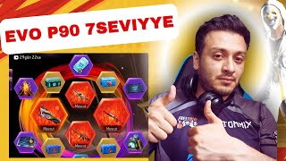 EVO P90 GƏLDİ  7 SƏVİYYƏ ETİK  FREE FİRE #FreeFire