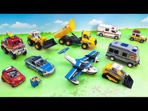 Полицейская Пожарная машина Поезд Самосвал Скорая помощь распаковка.