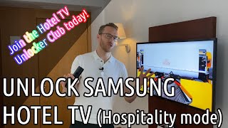 Howto unlock Samsung hotel TV, Hospitality mode