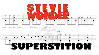 Stevie Wonder - Superstition (🔴Drum Notation | PDF) By @chamisdrums
