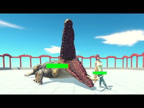 Giant Strong Reskinned Saltwater Crocodile Vs Every Unit ARBS |Animal Revolt Battle Simulator