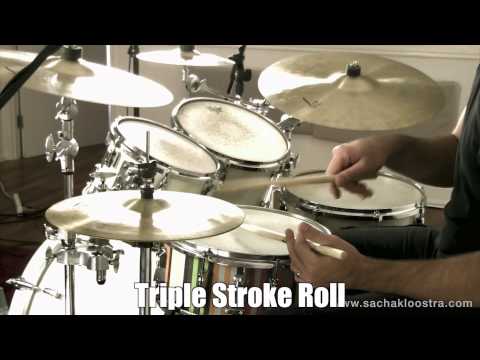 Triple Stroke Roll Drum Rudiment On Snare & Drum Kit