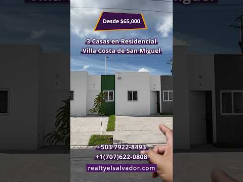 Se Venden 3 Casas en Residencial Privada Villa Costa | San Miguel | Desde $18,000 | +503 7299-8557