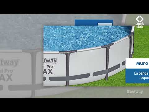 thumbnail video image 2 of Alberca Redonda Bestway Steel Pro Max 4.27 m x 1.07 m, 2 of 5
