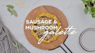 Sausage Galette (Caramelized Onion and Mushroom Savory Galette Recipe)