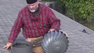 How to install a Lomanco WhirlyBird® Turbine Vent - Add ventilation your roof&#39;s attic space.