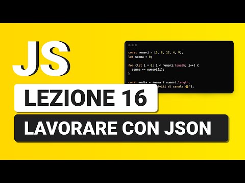 Javascript Tutorial Italian 16 - Working with JSON