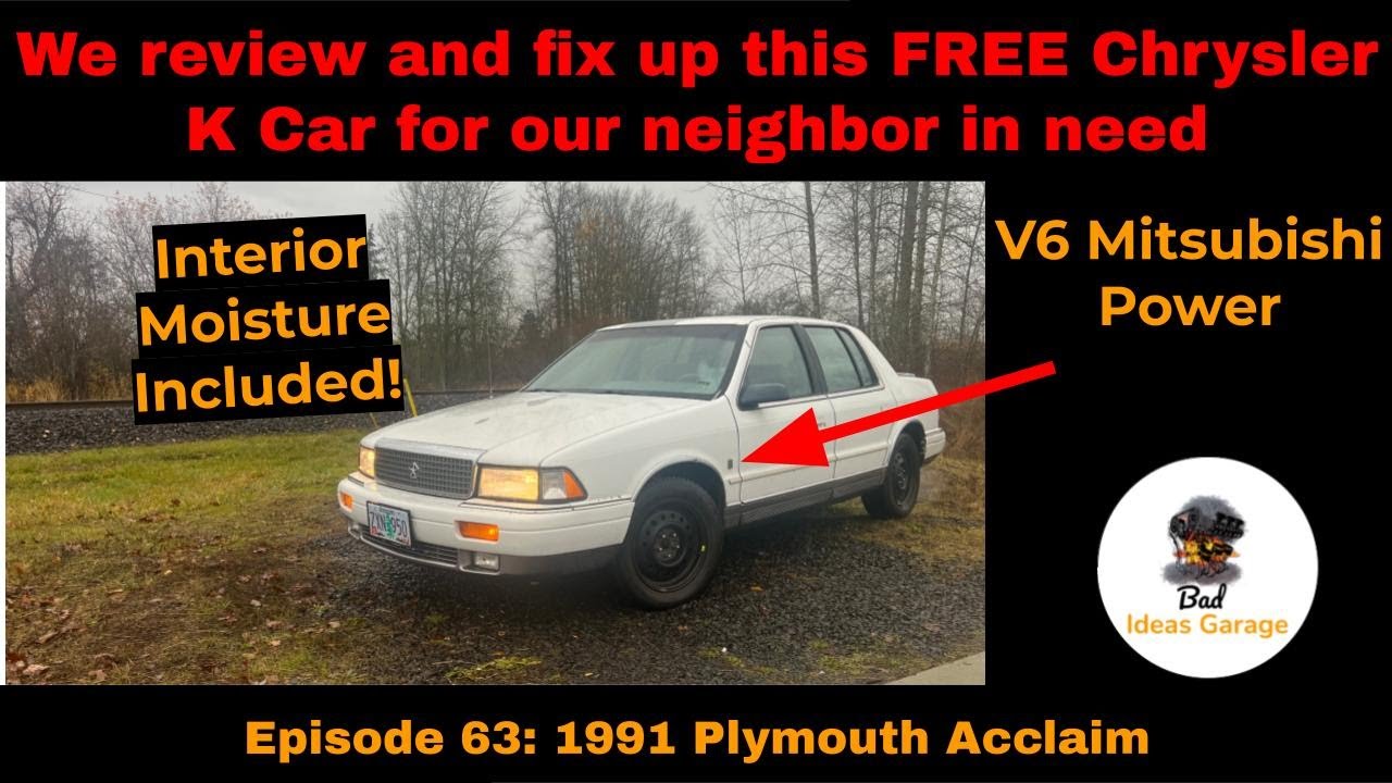 FREE CAR! Plymouth Acclaim (Chrysler LeBaron) Review ...