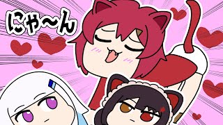 ンジュにゃんになったが報われないアンジュ【アンジュ・カトリーナ/リゼ・ヘルエスタ/戌亥とこ/にじさんじ/手描き】