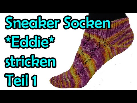 Sneaker Socken *Eddie* stricken Teil 1 - Romy Fischer Strickanleitung