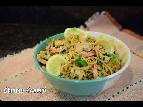 Shrimp Scampi with whole grain Linguini Recipe | Classic Shrimp Scampi Recipe | Italian Shrimp pasta