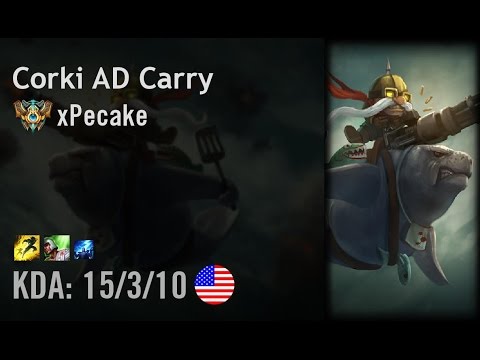 Corki AD Carry vs Ezreal - xPecake - NA Challenger Path 6.6