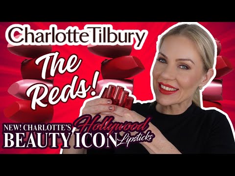NEW! CHARLOTTE TILBURY HOLLYWOOD BEAUTY ICON LIPSTICKS - THE REDS in MATTE REVOLUTION