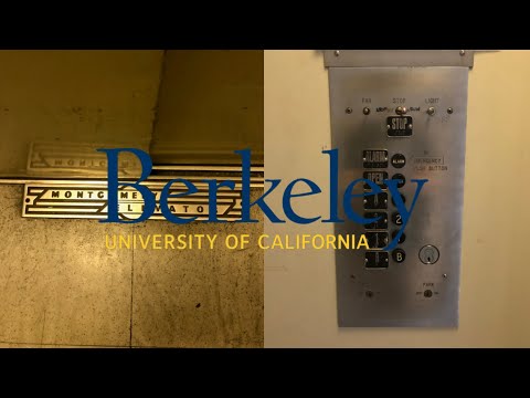 JAW-DROPPING Montgomery Black Button Traction Elevator-Gillman Hall-UCB-Berkeley, CA